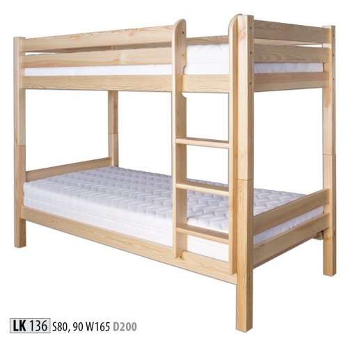 Poschodová posteľ 90 cm LK 136