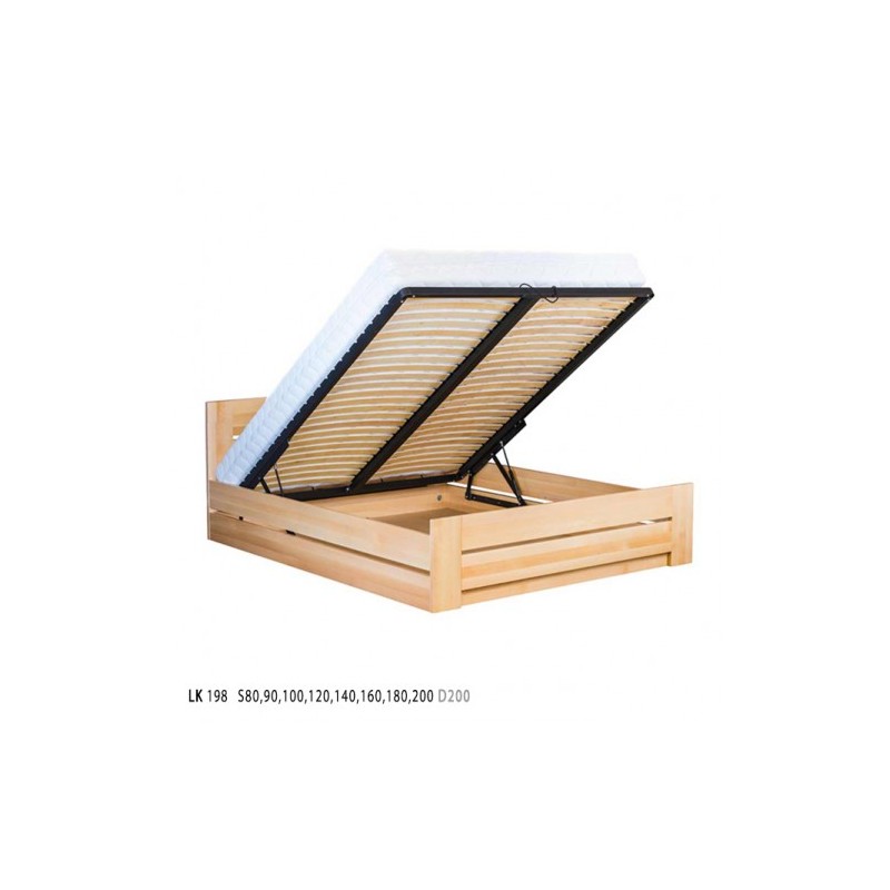 Posteľ buková LK198 BOX-100cm