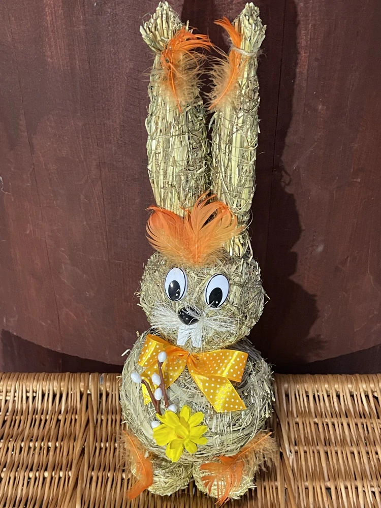 Veľkonočný zajac slamený 47 cm