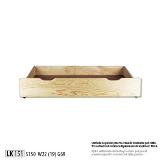 Úložný priestor pod posteľ (zásuvka) 150 cm LK 151