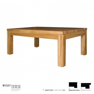  Konferenčný stolík - masív ST175 - hrúbka 2,5 cm / buk ...