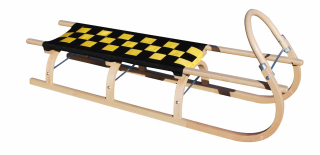 Drevené sánky SULOV 125 cm čierno-žlté