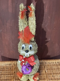 Veľkonočný zajac slamený 47 cm 