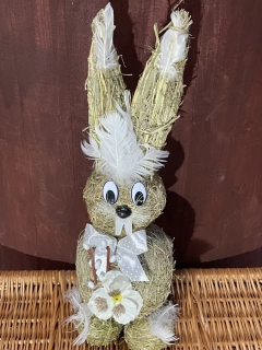 Veľkonočný zajac slamený 47 cm 