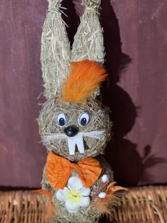 Veľkonočný zajac slamený 32 cm