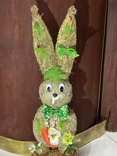 Veľkonočný zajac slamený 72 cm