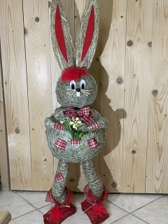 Veľkonočný zajac slamený 110 cm