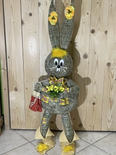 Veľkonočný zajac slamený 110 cm